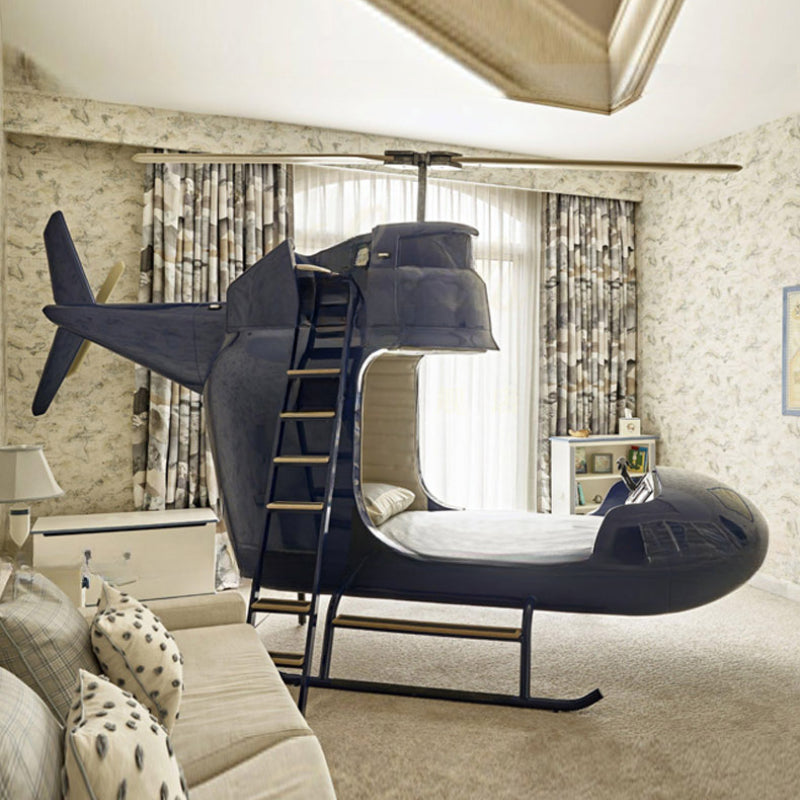 Personality creative airplane modeling children&#039;s bed cartoon helicopter bed