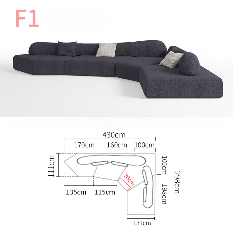 Italian modular fabric sofa