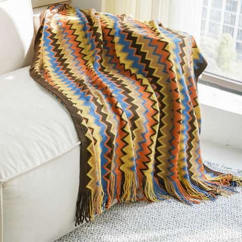 Bohemian air conditioning blanket sofa blanket