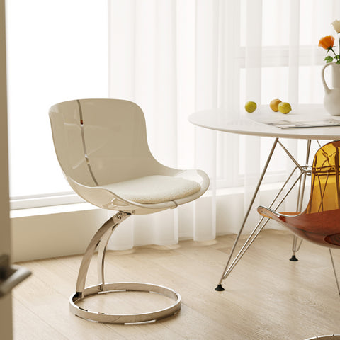 Designer's Creative Cream Home Acrylic Chair