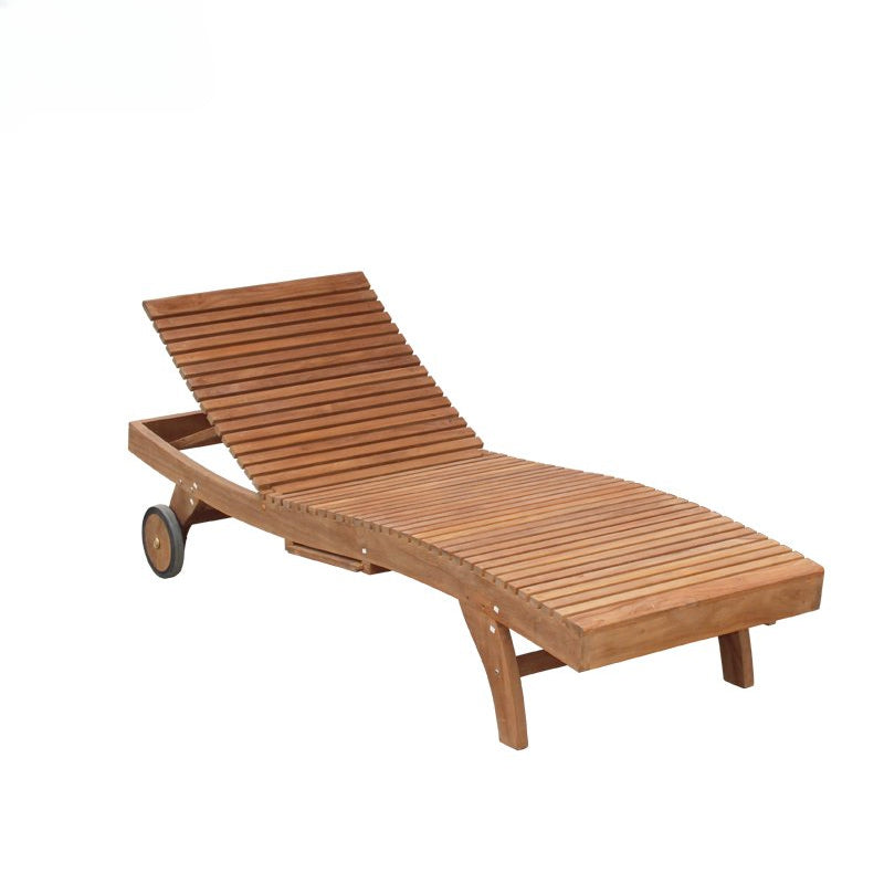 Chair folding solid wood lounge beach chair garden