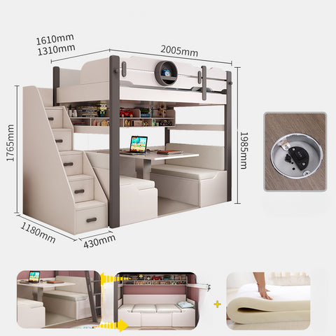 Upper and lower bed multifunctional combination bed