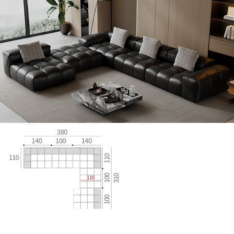 SABA Pixel Module Leather Sofa