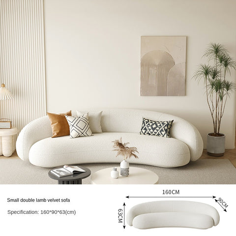 Lamb curved sofa