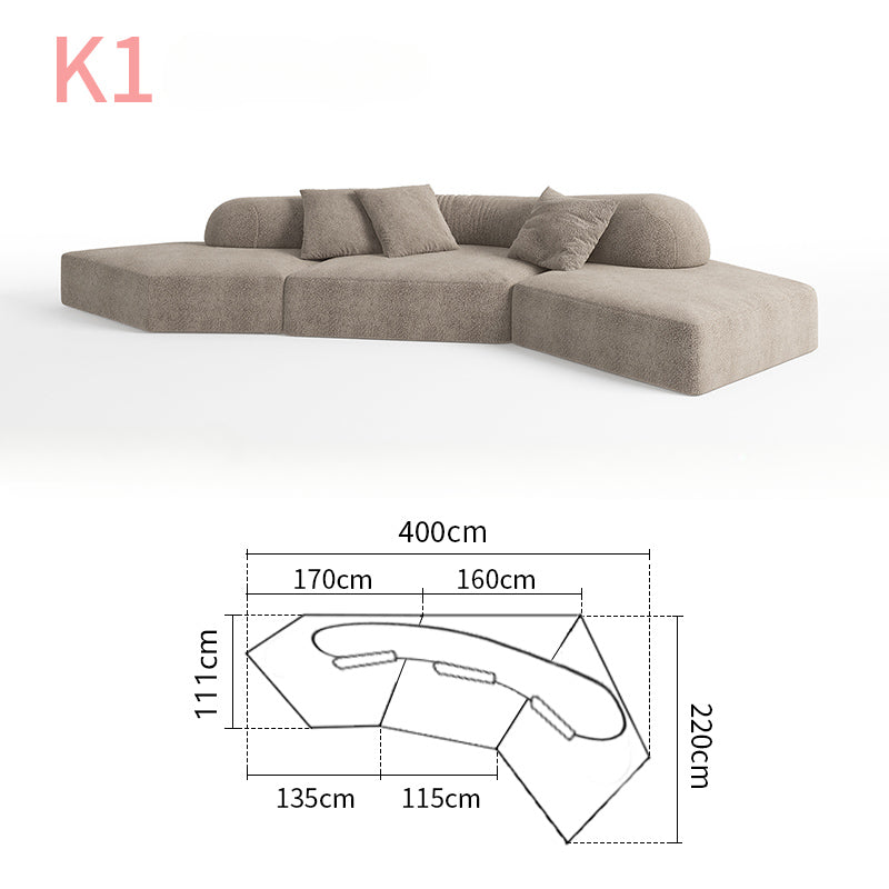 Italian modular fabric sofa