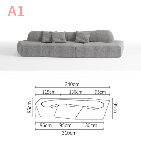 Italian modular fabric sofa