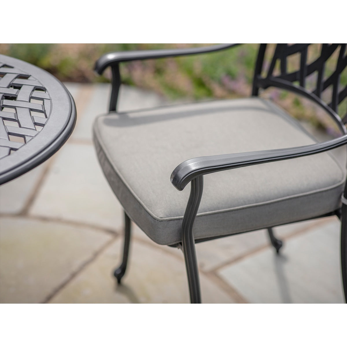 Black Cast Aluminium 2 Seat Bistro Setgarden