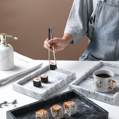 Nordic minimalist marble tray storage tray