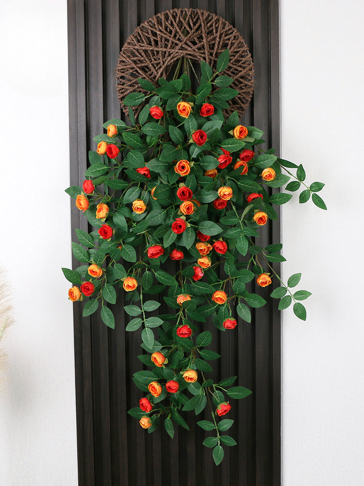 Artificial rose vine bionic wall