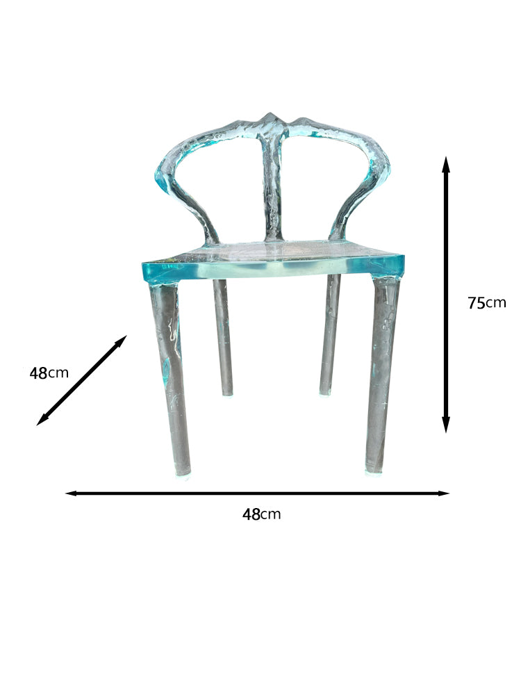 Transparent resin crystal tea table