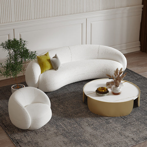 Lamb curved sofa