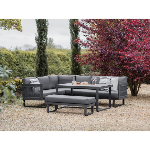 L-Shape Sofa Set with Rectangle Table & Benchgarden