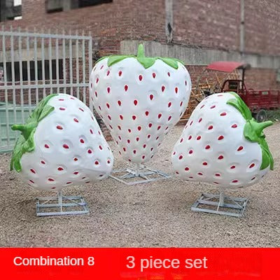 Strawberry model fruit sculpture orchard decorationgarden