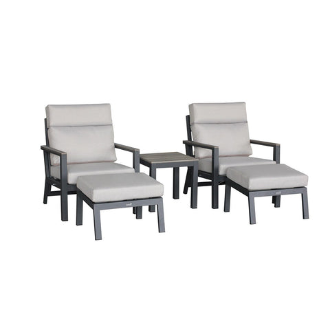 Recliner Set with 2 Footstools & Side Tablegarden