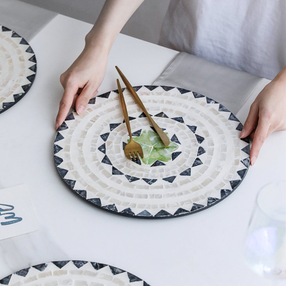 Meal mat, fruit plate, natural seashell insulation pad, tray, table mat