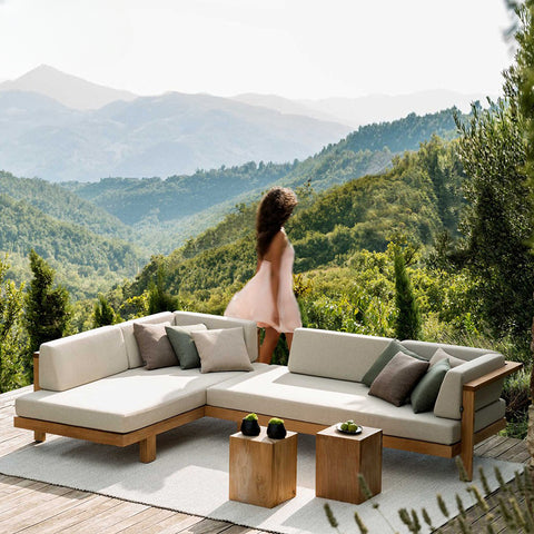 Teak open-air sofa garden