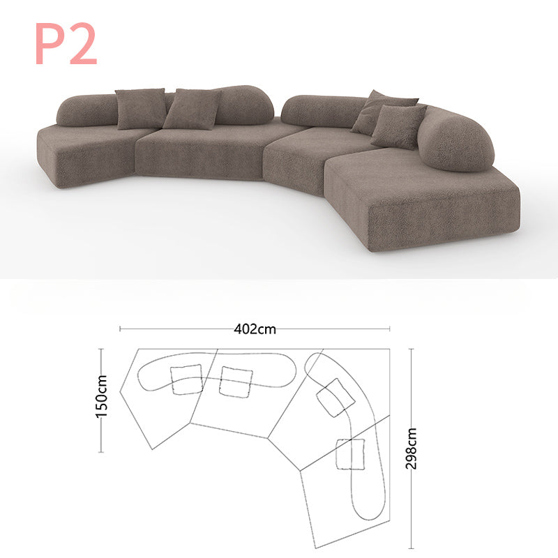 Italian modular fabric sofa