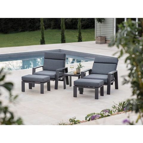 Recliner Set with 2 Footstools & Side Tablegarden