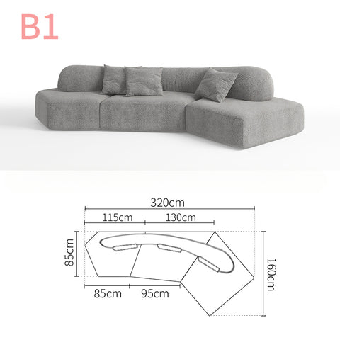 Italian modular fabric sofa