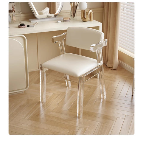 Acrylic transparent crystal modern backrest chair