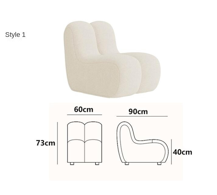 Nordic French fan S arc combination sofa hotel beauty salon art exhibition hall back to back double-sided sofa