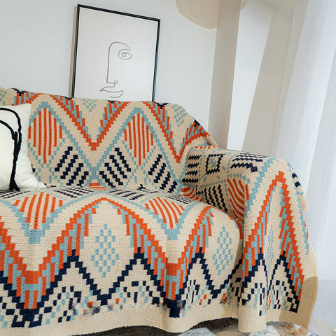 Bohemian sofa blanket