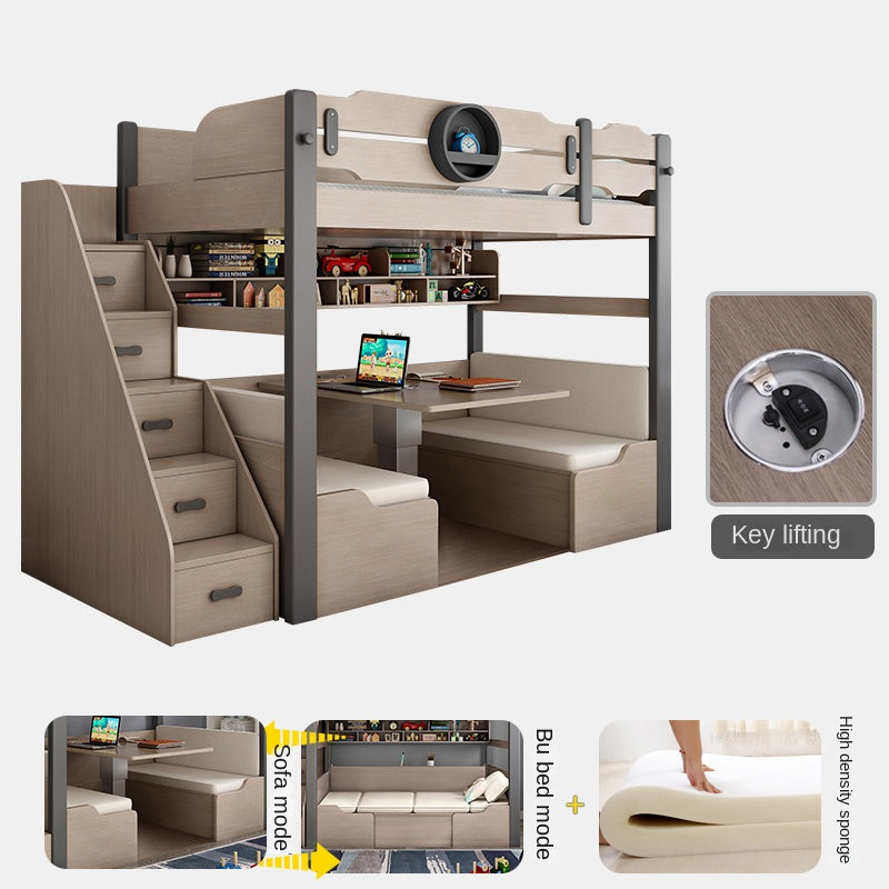 Upper and lower multi-function combined bed