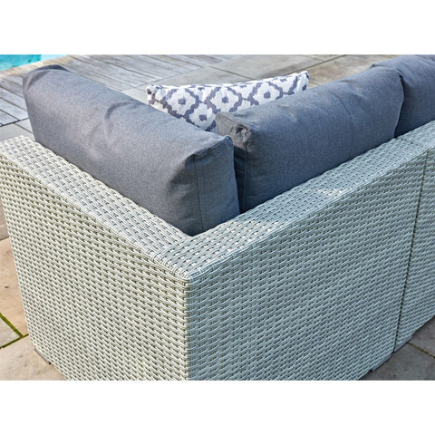 Cloud Rattan U-Shape Sofa with 2 Ice Bucket Coffee Tablesgarden