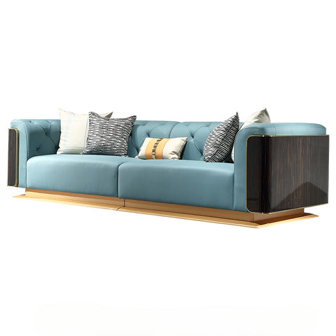 Italian art aesthetics leather sofa