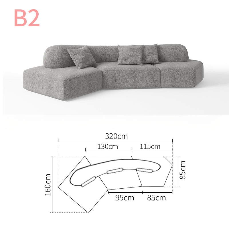 Italian modular fabric sofa