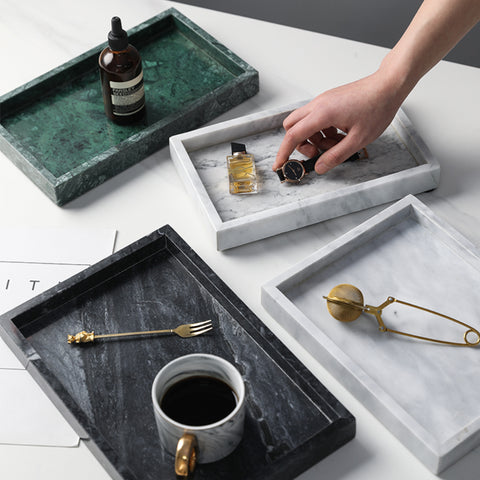 Nordic minimalist marble tray storage tray