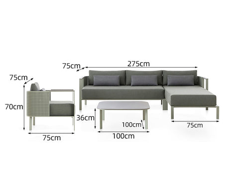 Outdoor Sofa Combination Sales Department Villa Courtyard  garden Lying Chair garden