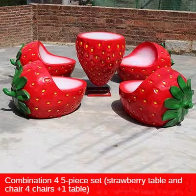 Strawberry model fruit sculpture orchard decorationgarden