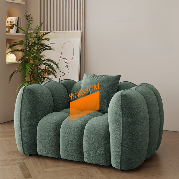 Pumpkin single sofa light French cream style modern simple fabric living room