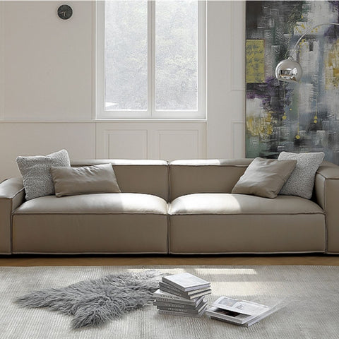 Minimalist leather sofa