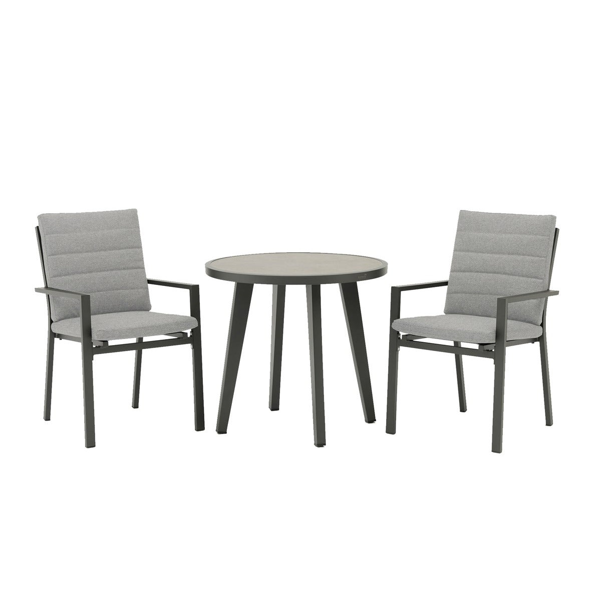 Bistro Table Set with 2 Armchairsgarden