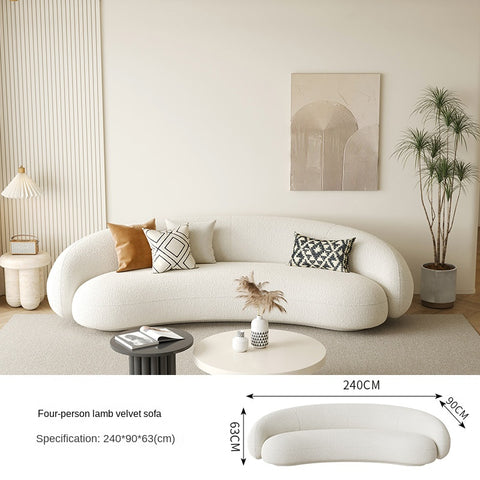 Lamb curved sofa