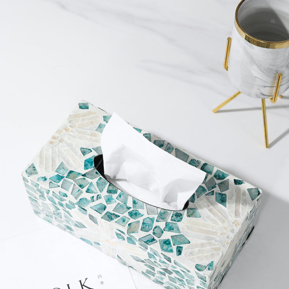 Natural Shell Decorative Tissue Box Creative Paper Drawer Box