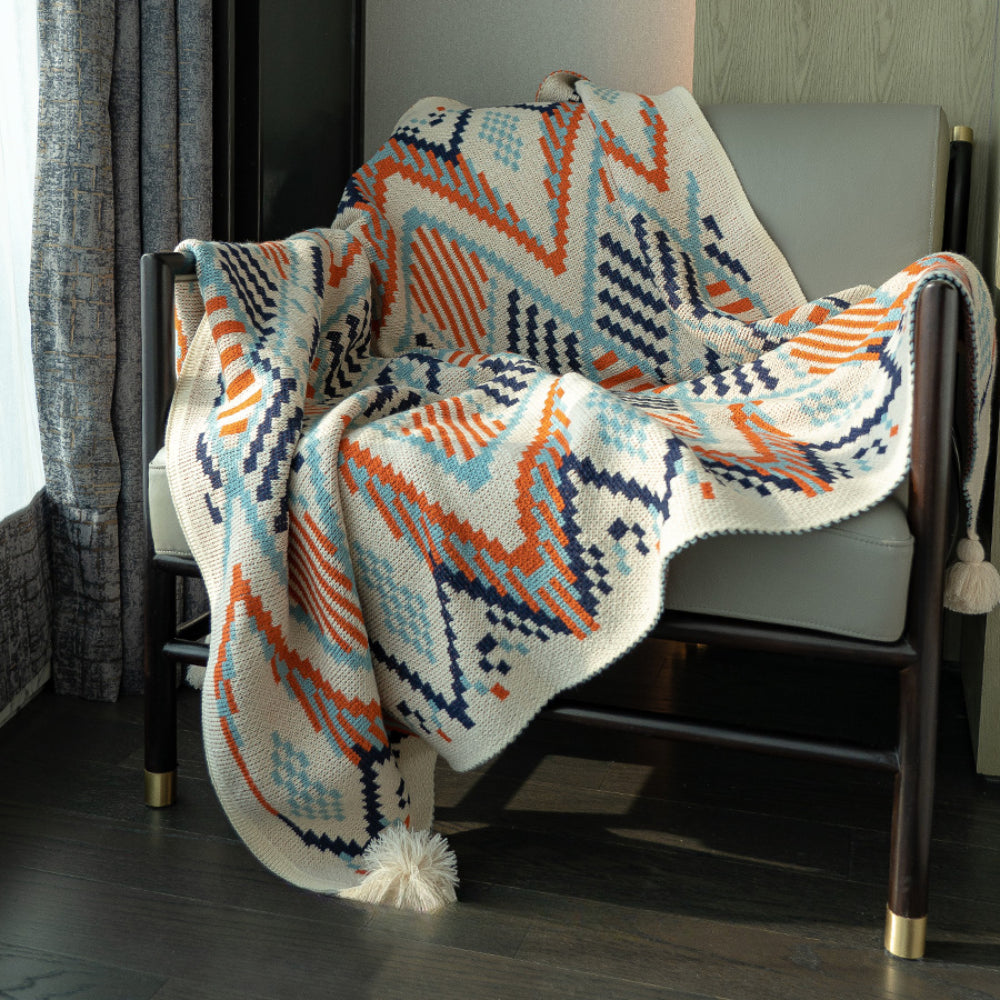 Bohemian sofa blanket