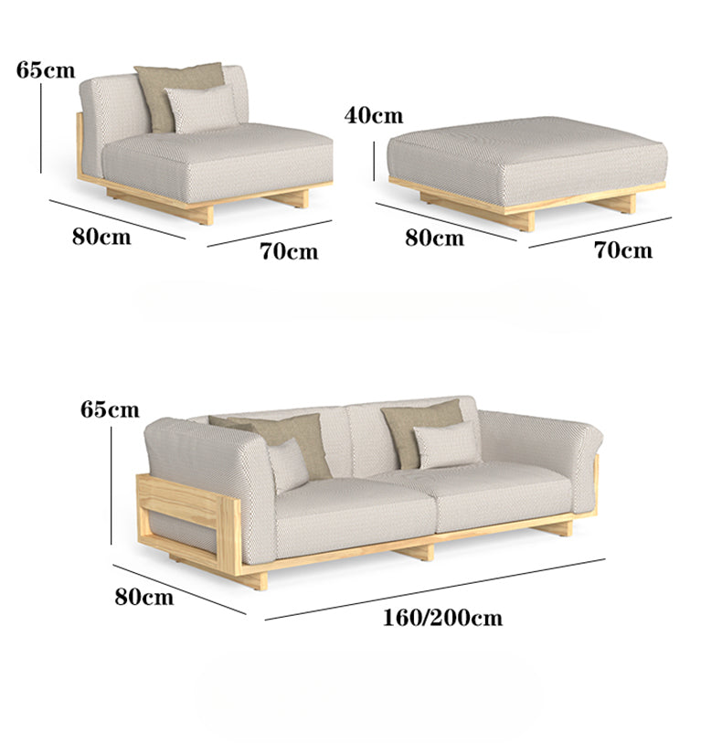 Garden leisure teak waterproof, sun proof, and anti-corrosion sofagarden