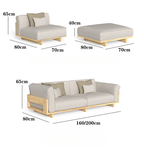 Garden leisure teak waterproof, sun proof, and anti-corrosion sofagarden