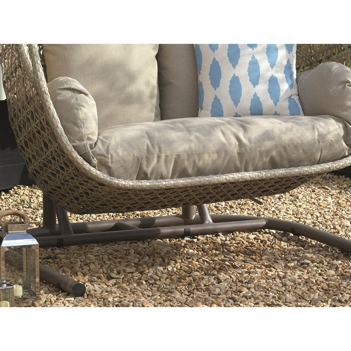 Sandstone Rattan Double Hanging Cocoongarden