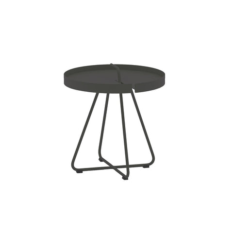 Charcoal Side Tray Table With Removable Topgarden