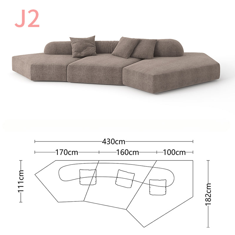 Italian modular fabric sofa