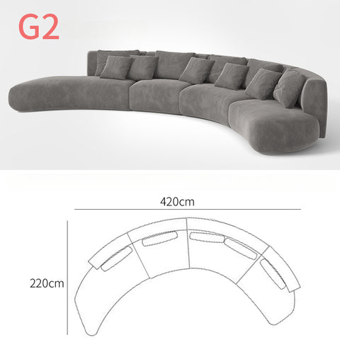 Curved furniture combination