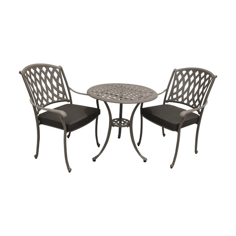 Stone Cast Aluminium 2 Seat Bistro Setgarden