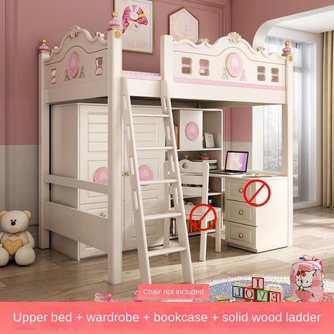 Pink Multi functional Combination Bed