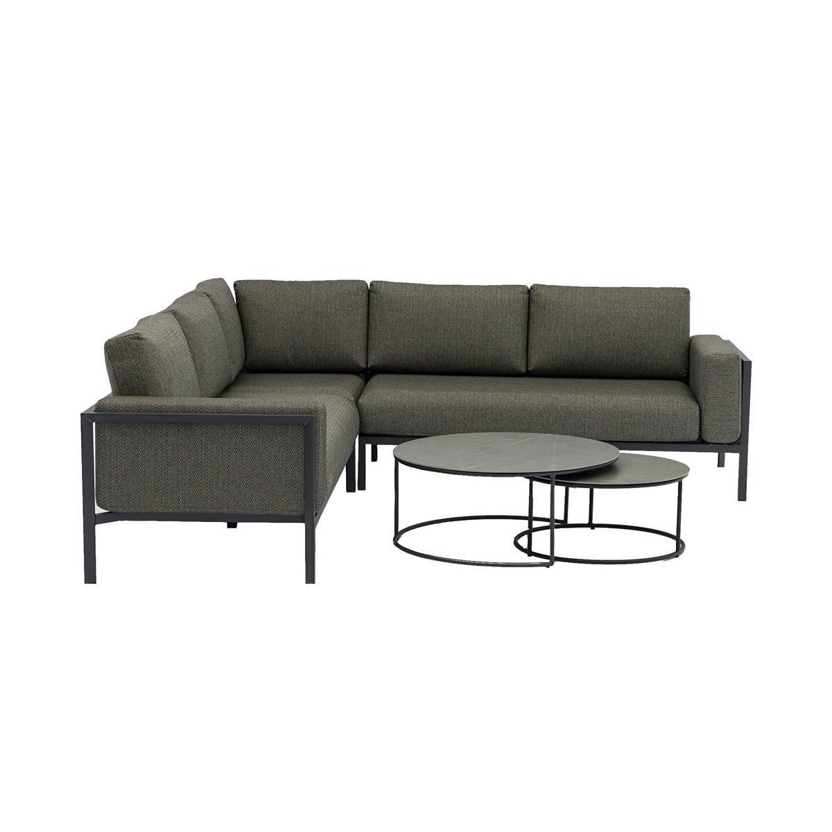 Corner Sofa Set with Duo Coffee Tablegarden