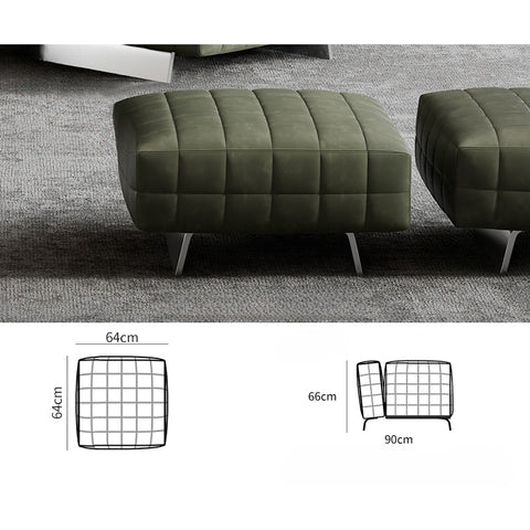 Italian minimalist leather sofa