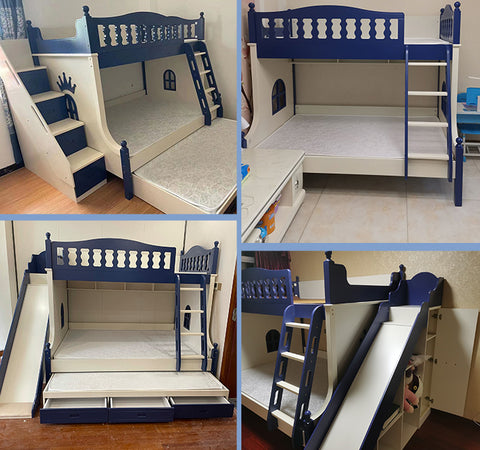 Children&#039;s bed bunk bed slide combination bed